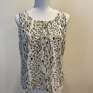 Ann Taylor Leopard Print Sleeveless Top